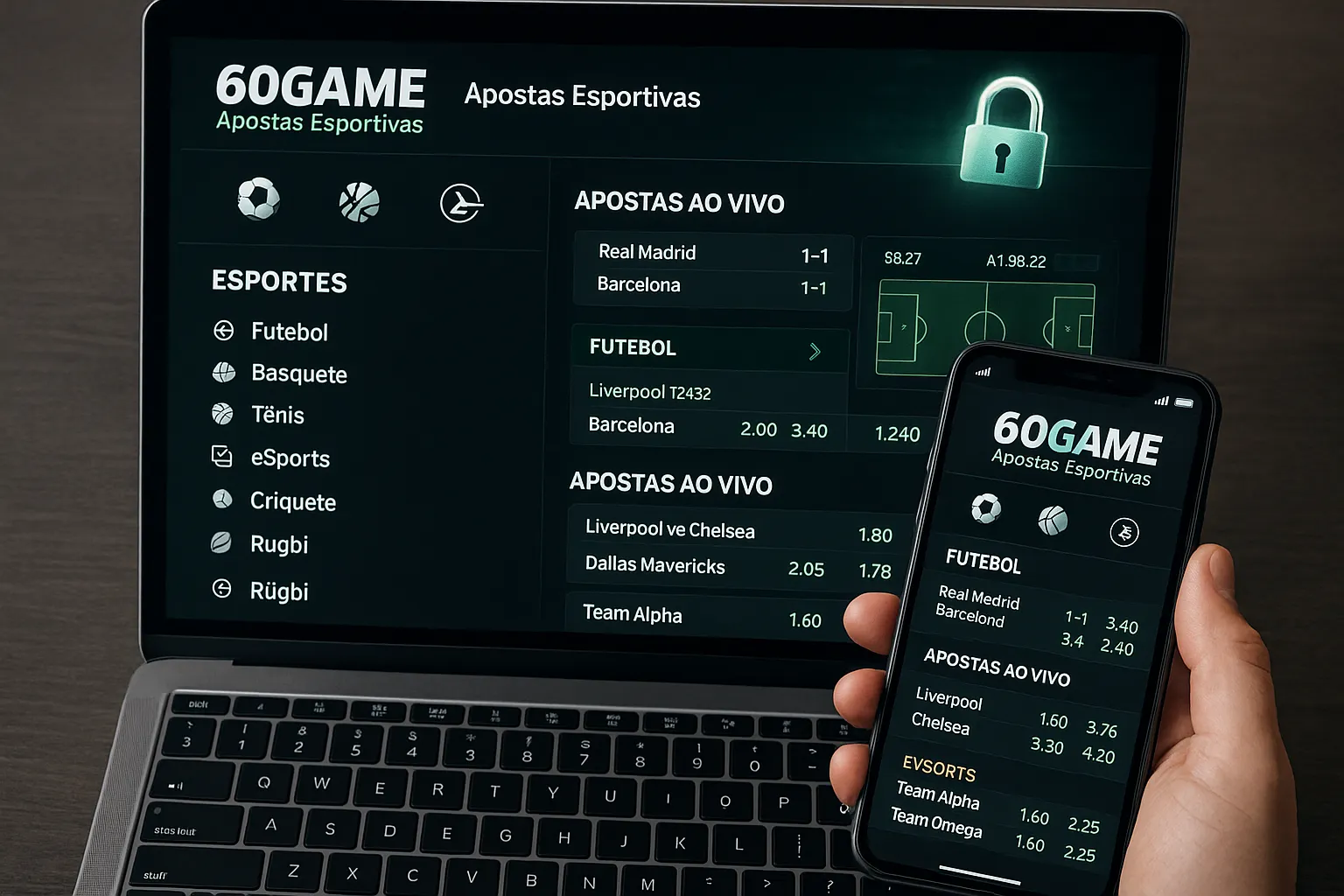 Aposte em apostas esportivas no cassino online 60GAME